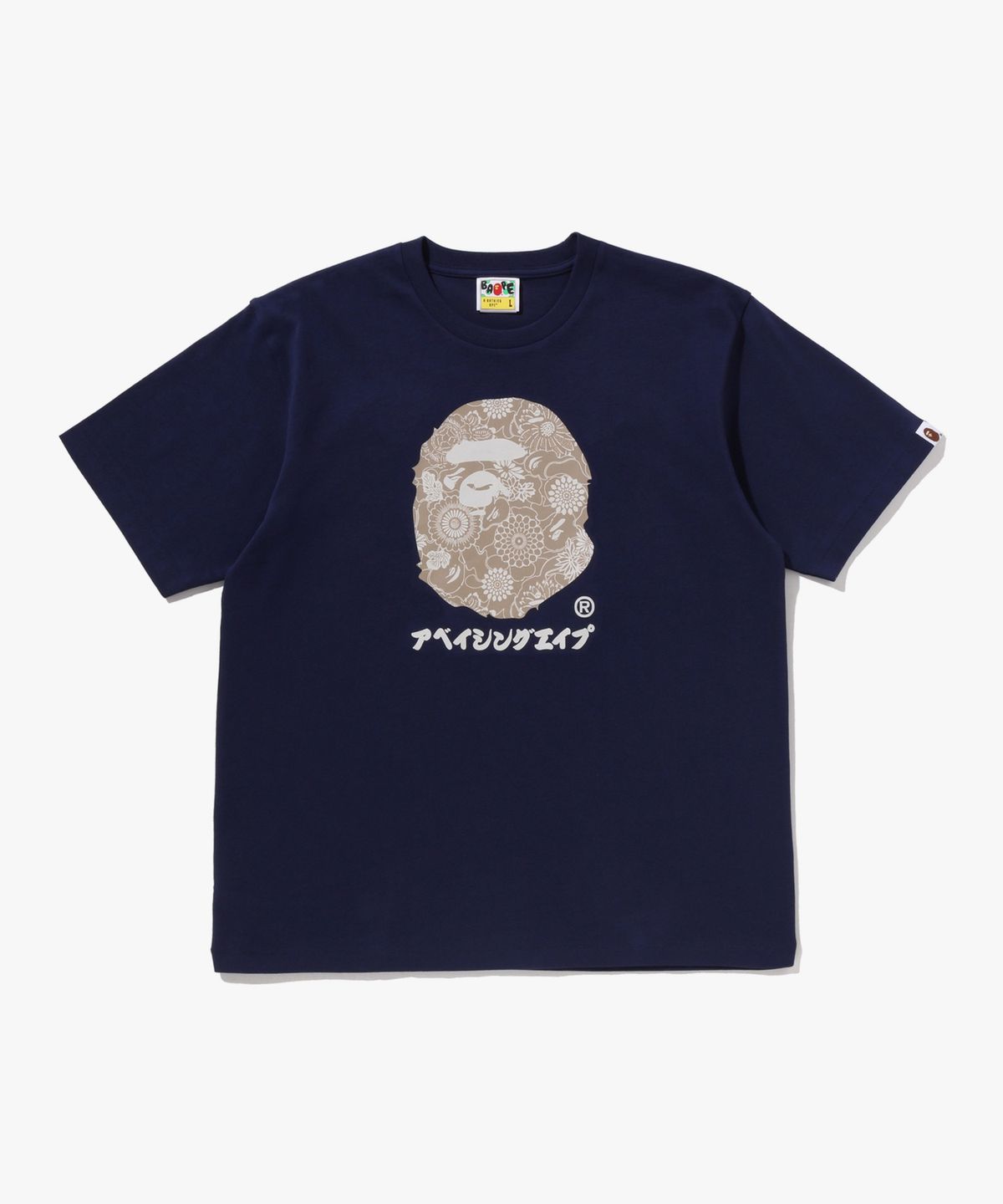 베이프(BAPE) 재패니즈 인디고 아트 카모 BY BATHING APE 티셔츠(M) NAVY