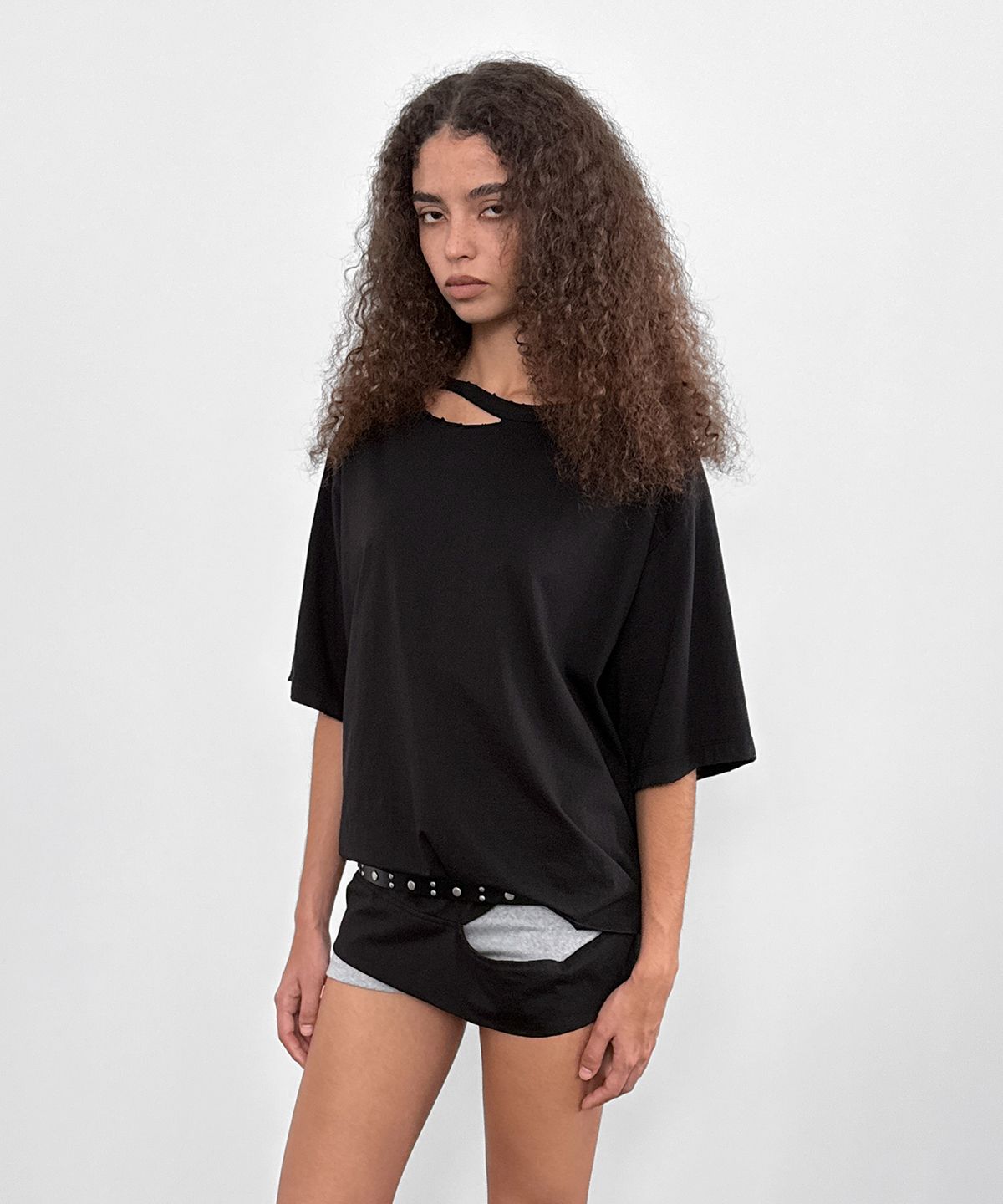 샌드릭(SANDRIC) Overfit Washed Tee_Black