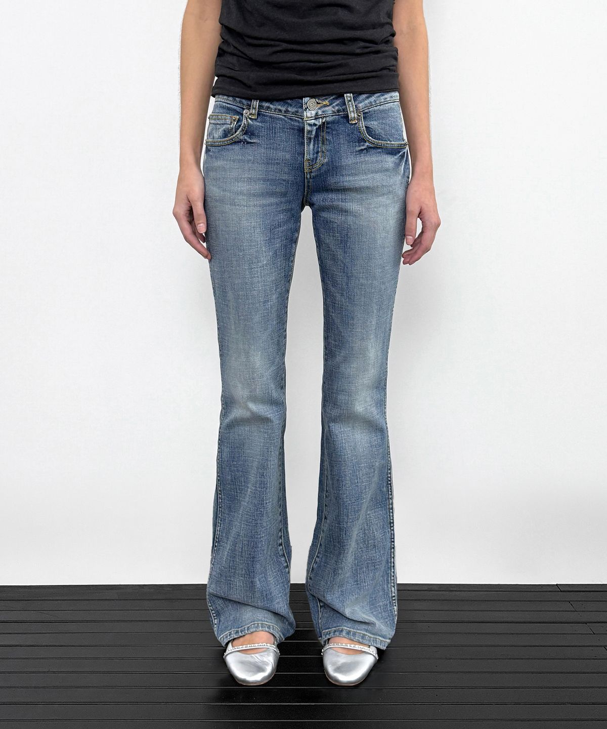 샌드릭(SANDRIC) Slim Bootcut Denim Pants_Light blue