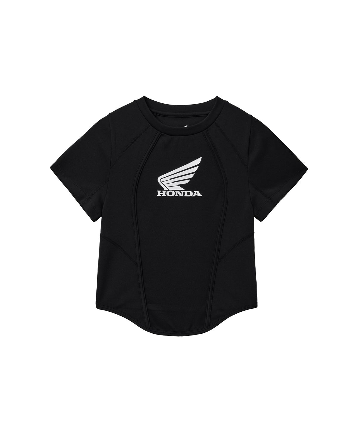 핍스 모터사이클(PHYPS MOTORCYCLE) Womens Curve Line Crop Short Sleeve Black