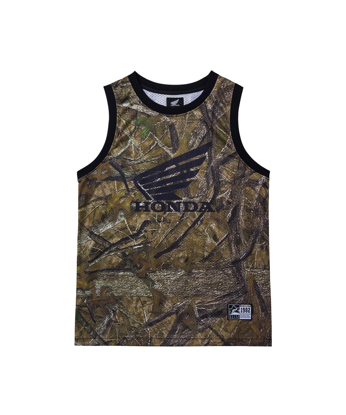 핍스 모터사이클(PHYPS MOTORCYCLE) Original Wing Logo Camo Mesh Sleeveless Green