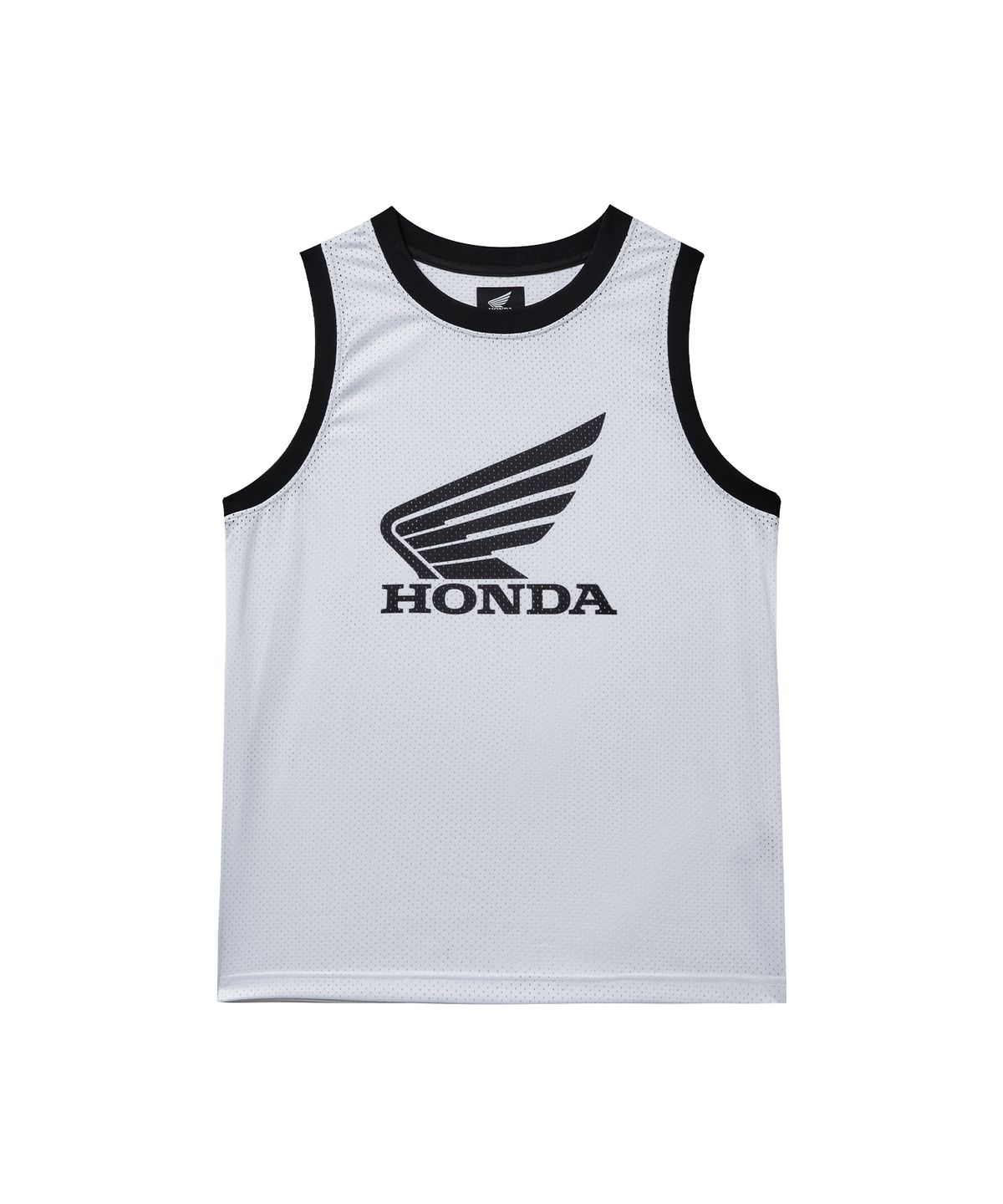 핍스 모터사이클(PHYPS MOTORCYCLE) Original Wing Logo Mesh Ringer Sleeveless White