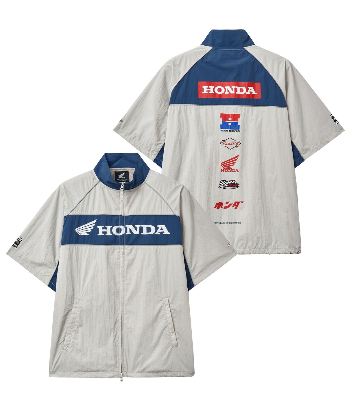 핍스 모터사이클(PHYPS MOTORCYCLE) Nylon Motorcycle Zip-Up White