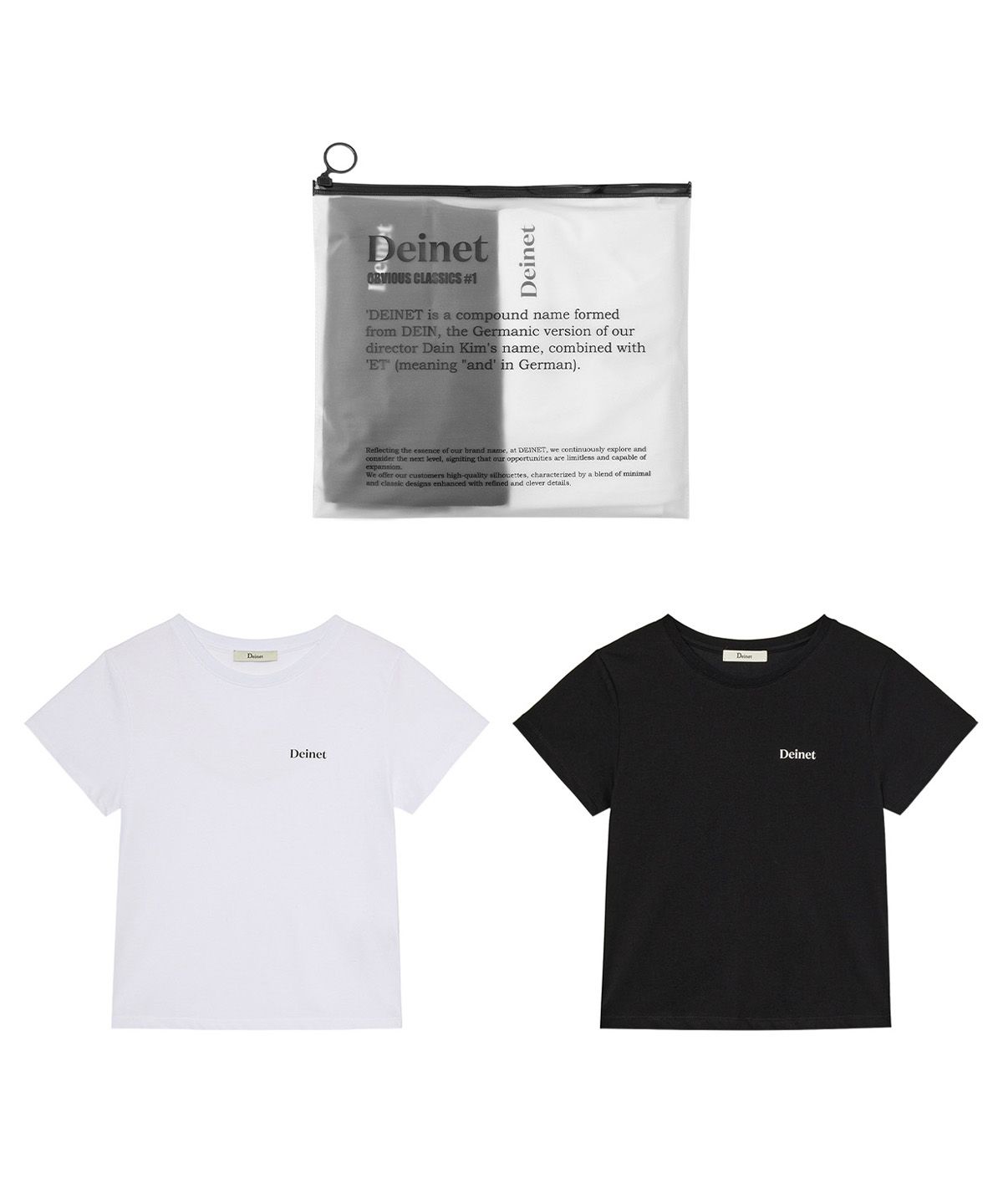 다이닛(DEINET) (2PACK) LOGO PRINT SLIMSIZED T-SHIRT
