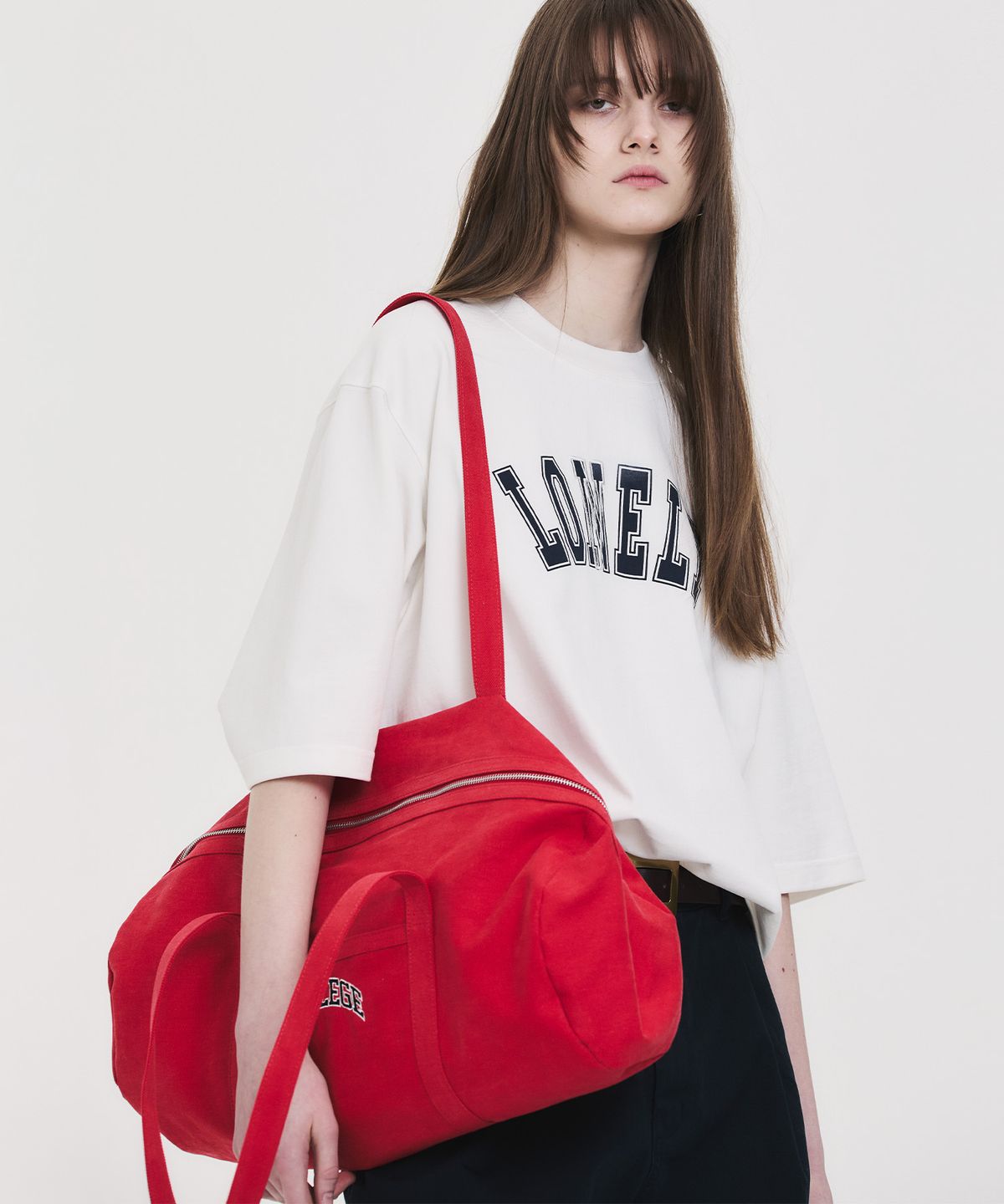 노앙(NOHANT) CANVAS DUFFEL BAG RED