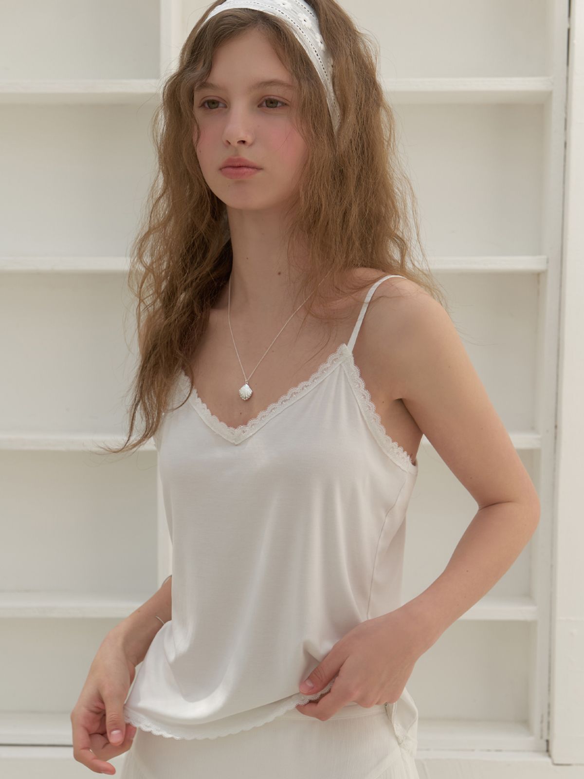 리엘(RE L) [3nd] Rosa lace sleeveless (ivory)