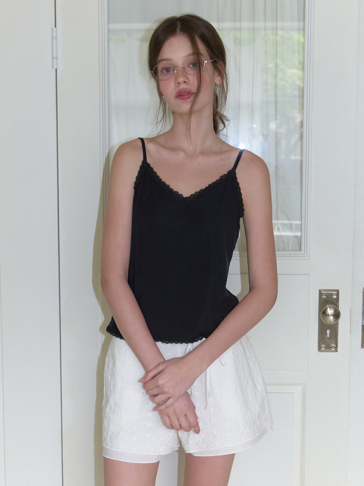 리엘(RE L) [2nd] Rosa lace sleeveless (black)
