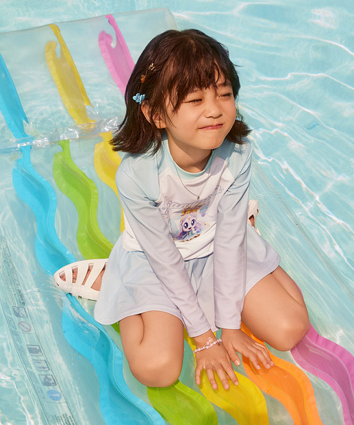 스파오 키즈(SPAO KIDS) [키즈] 캐치!티니핑6 여아 래쉬가드 세트(Powder Blue)_SPARG37KG3
