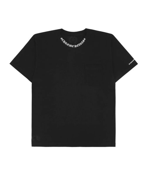 [크롬하츠] 숏슬리브 포켓 크루 - 블랙 상품 이미지