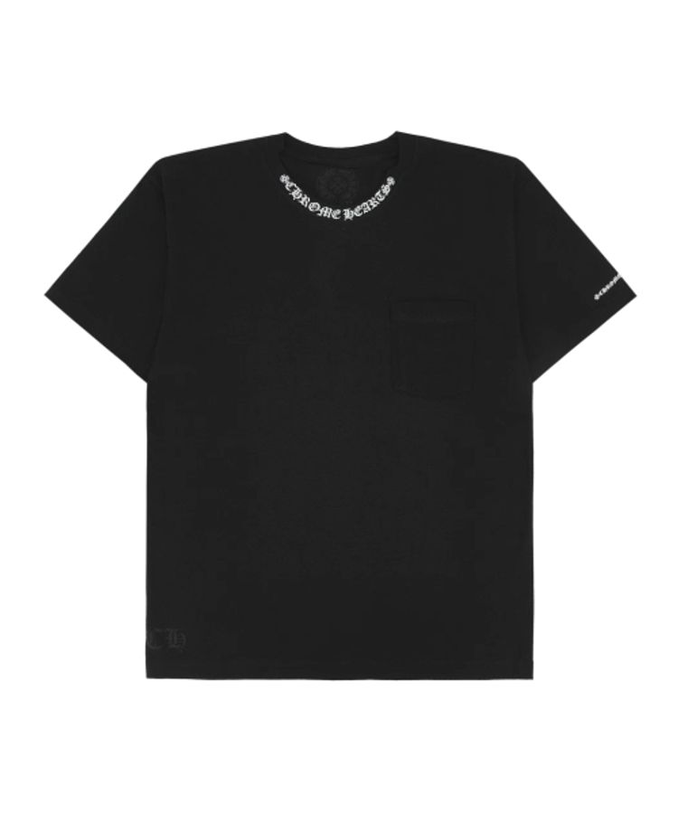 [크롬하츠] 숏슬리브 포켓 크루 - 블랙