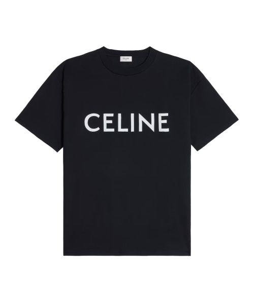 [셀린느] 루즈 티셔츠 코튼 저지 - 블랙/화이트 상품 이미지