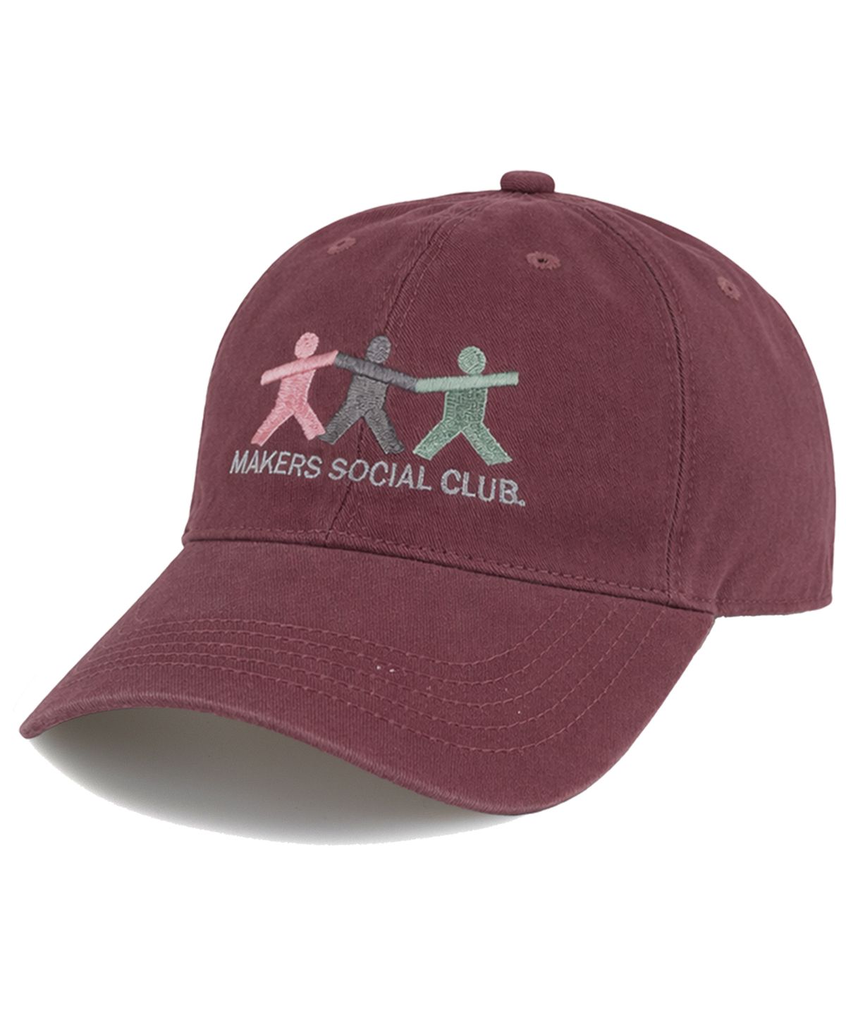 윅(WICK) MAKERS SOCIAL CLUB 카치온 볼캡-버건디