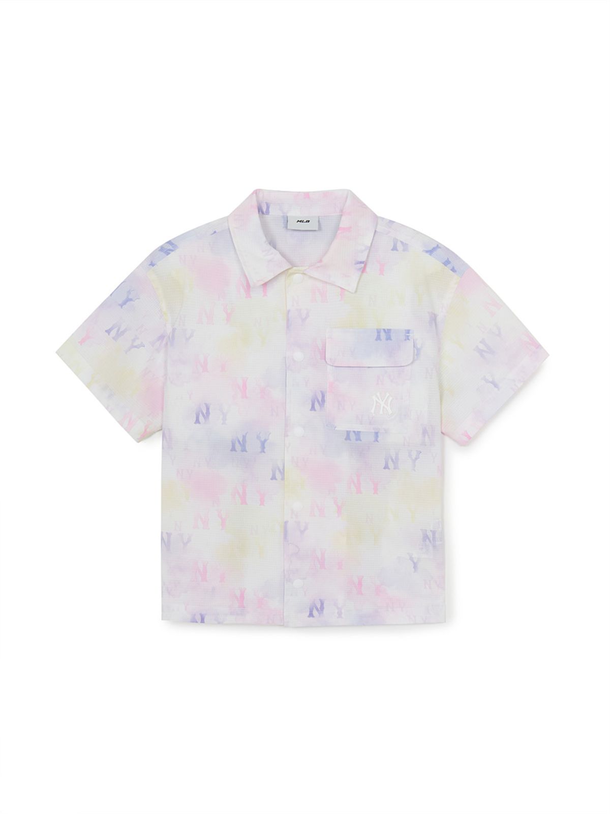 엠엘비 키즈(MLB KIDS) 모노그램 썸머 우븐 셔츠 NY (Lavender)