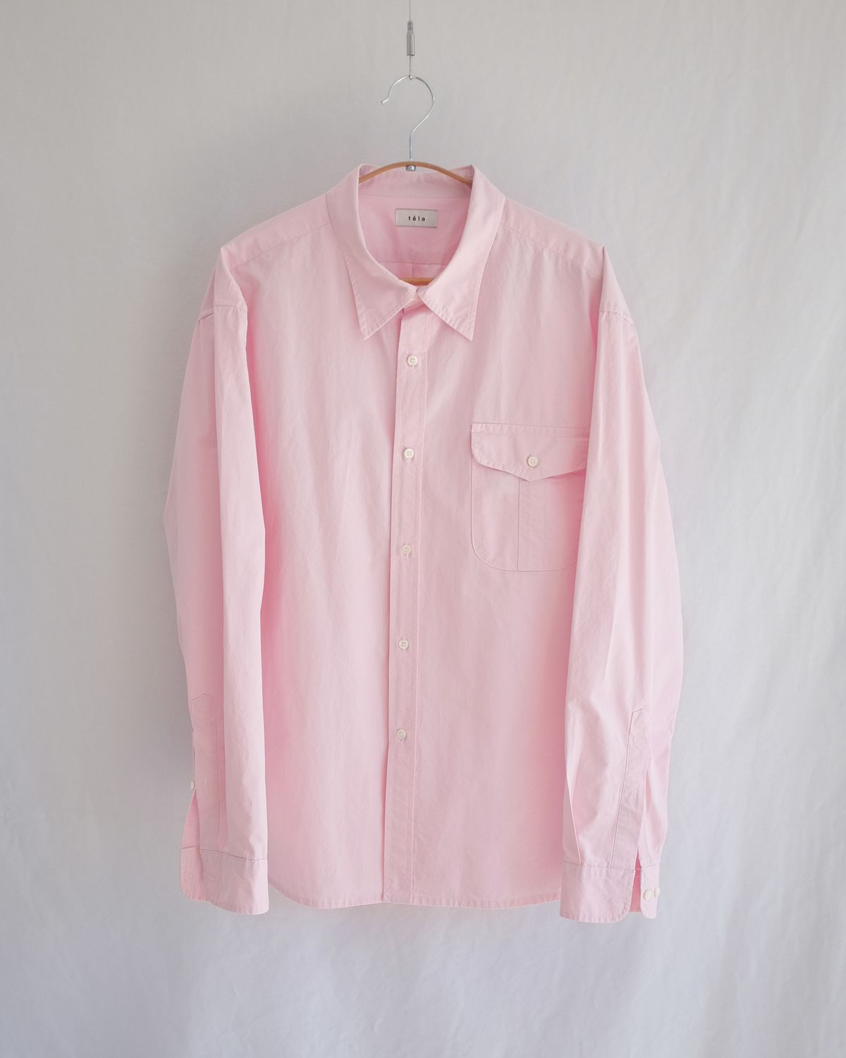 뗄라(TELA) Officer Shirt_Light Pink