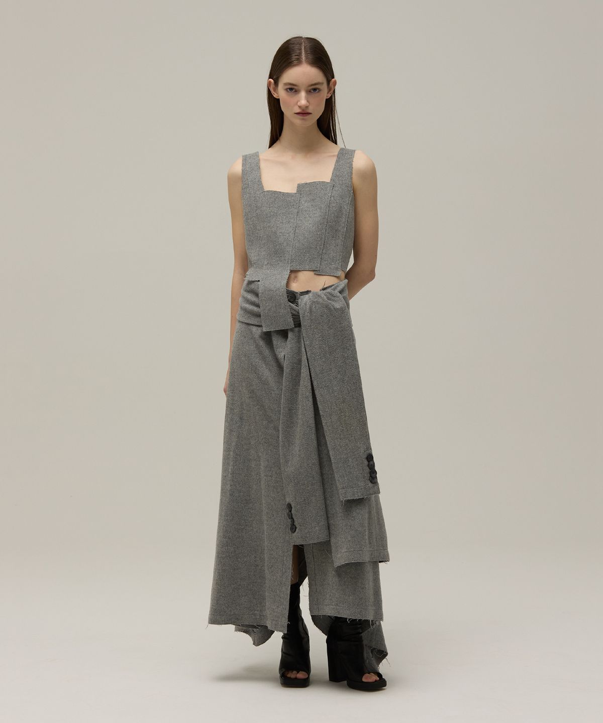 므아므(MMAM) Unbalance tied skirt