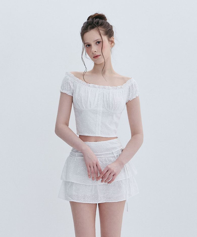 LACE TWO-PIECE SET - CREAM