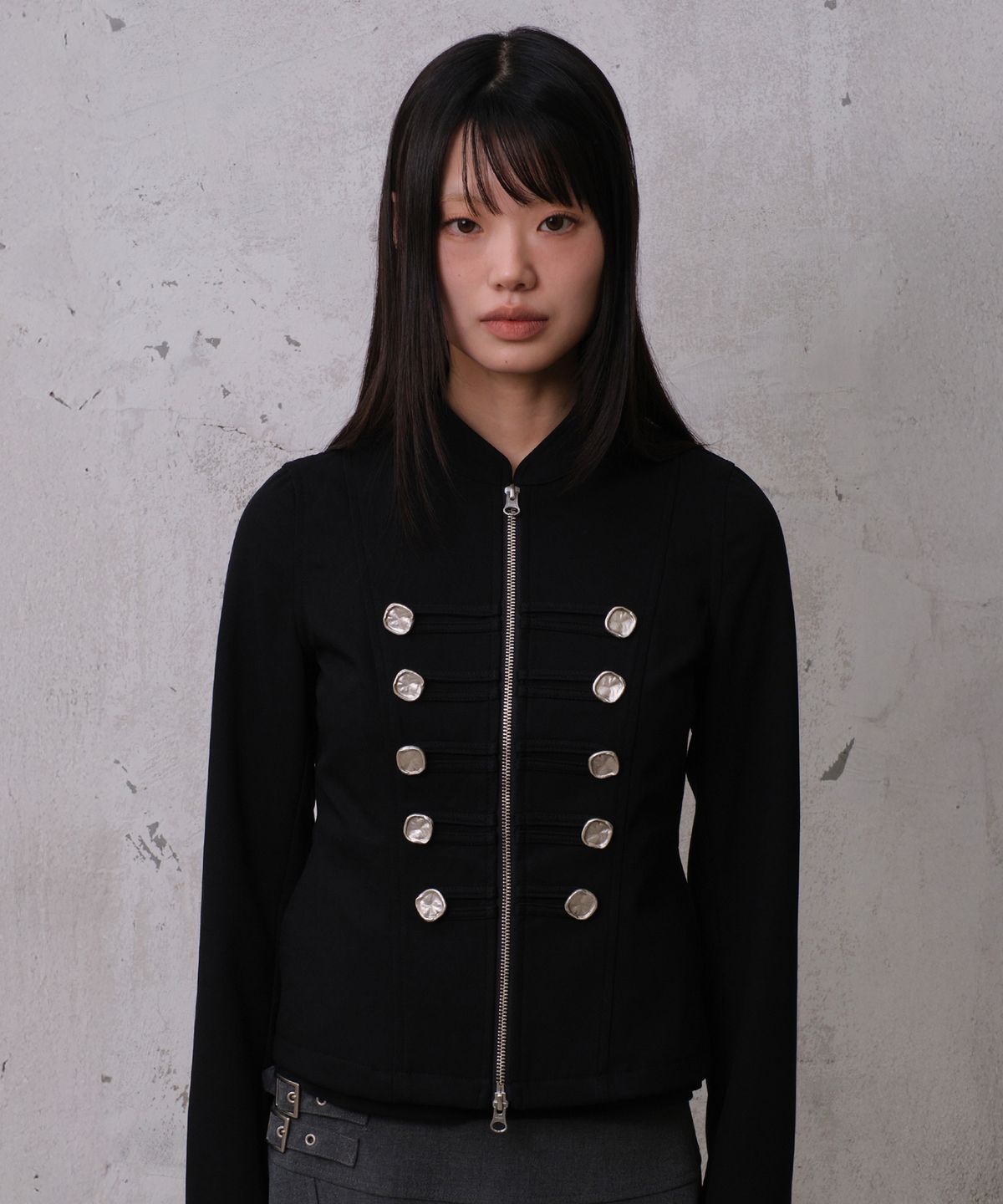 다이브인 우먼(DIVEIN WOMEN) DOUBLE BUTTON NAPOLEON JACKET (BLACK)