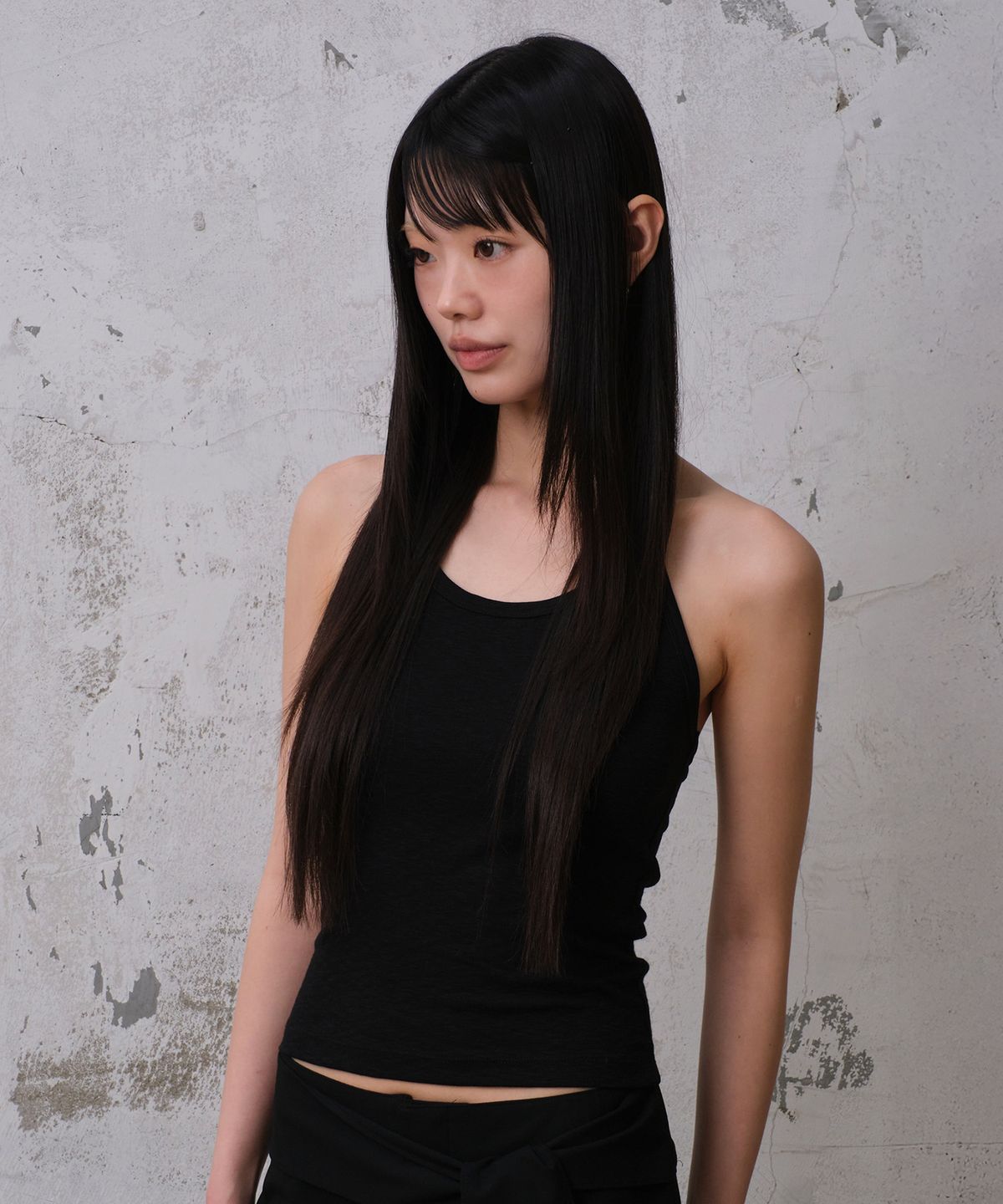 다이브인 우먼(DIVEIN WOMEN) HALTER NECK STRAP TOP (BLACK)