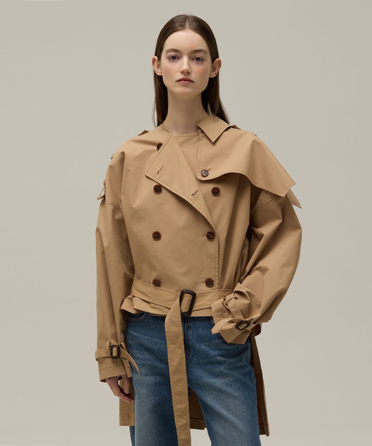 므아므(MMAM) Half trench coat