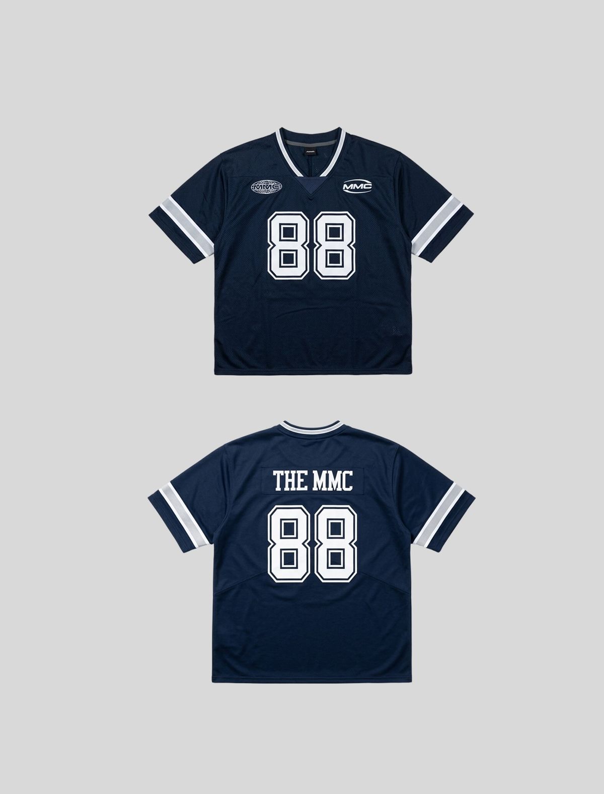 마인드머슬커넥션(MMC) 88 헤비 암밴딩 럭비 숏슬리브 [NAVY]