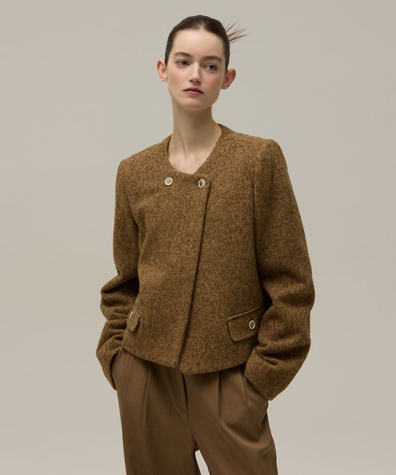 Wool double tweed jacket