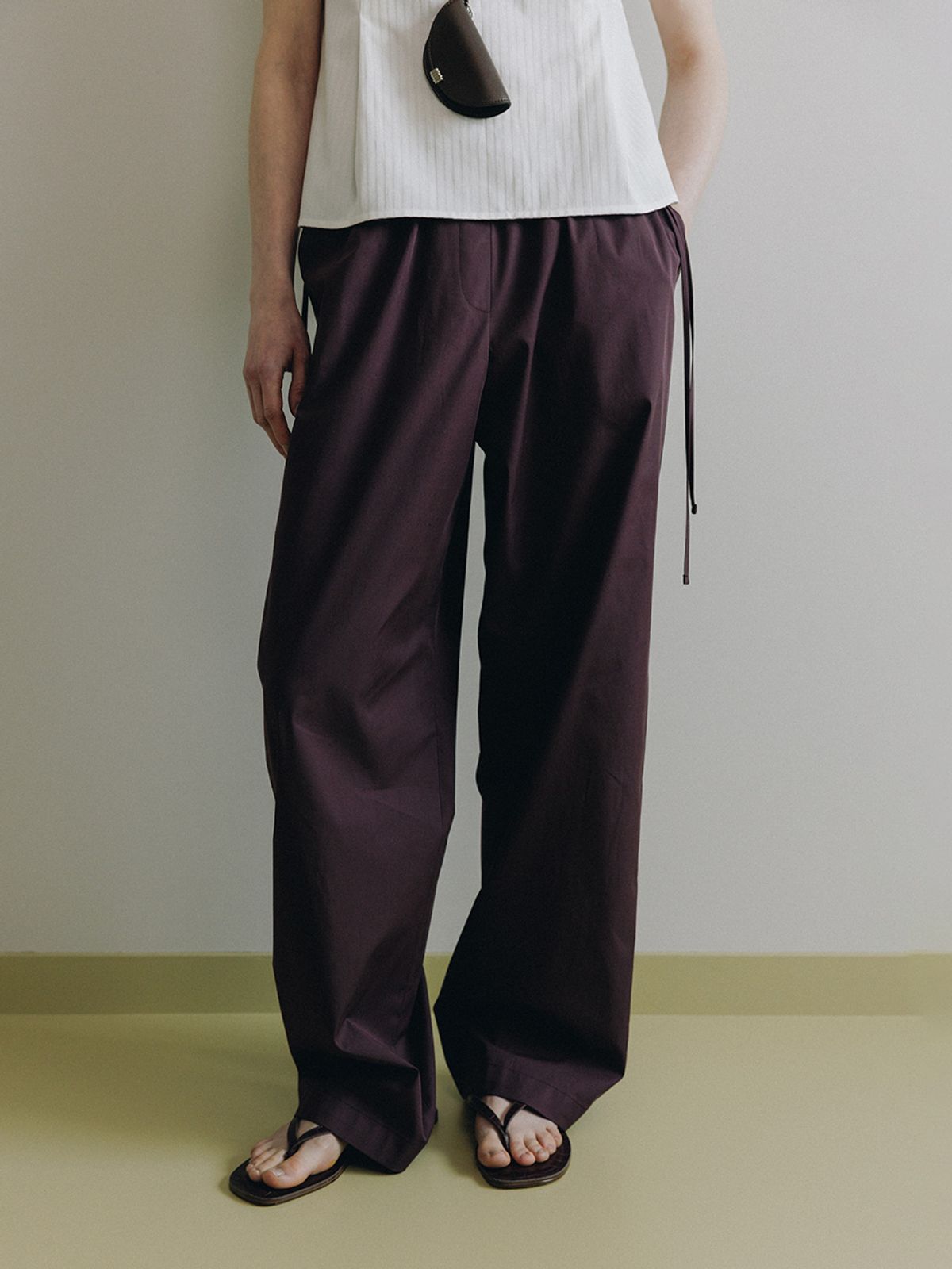 루에브르(LOEUVRE) Side-String Cotton Banding Pants SW6ML774_2color