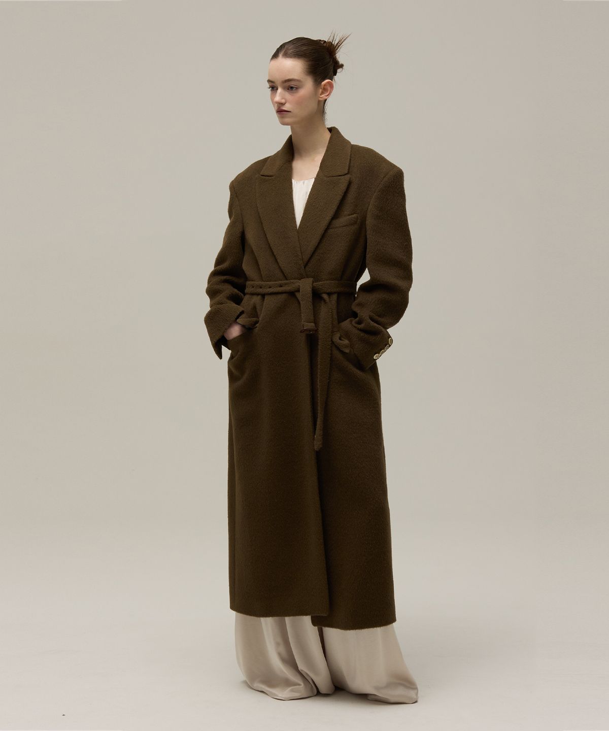 므아므(MMAM) Wool minimal long coat