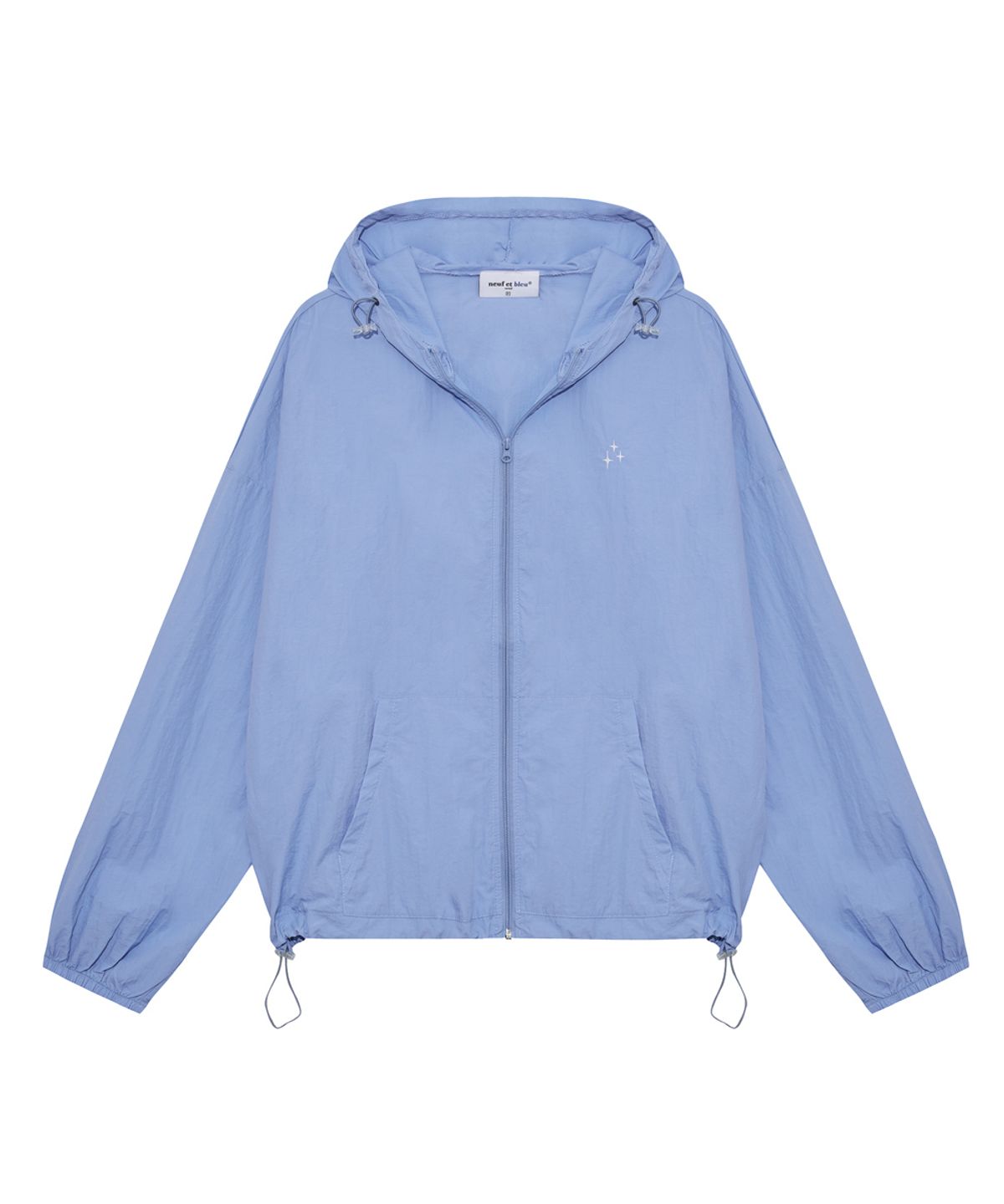 누프에블루(NEUFETBLEU) NEB windbreaker hoody jacket (skyblue)