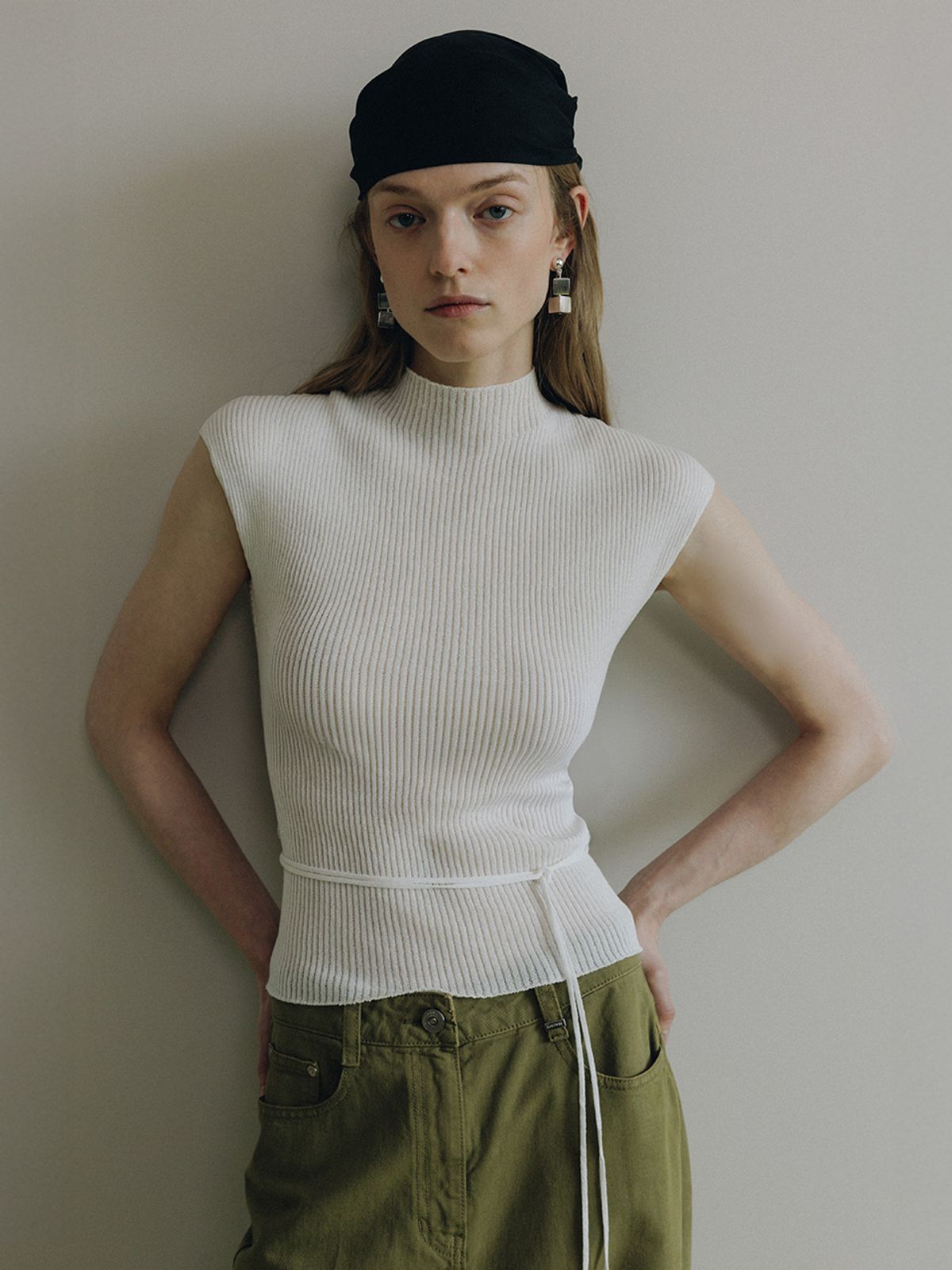 루에브르(LOEUVRE) Wholegarment Mock Neck Knit Top SK6MP738_2color