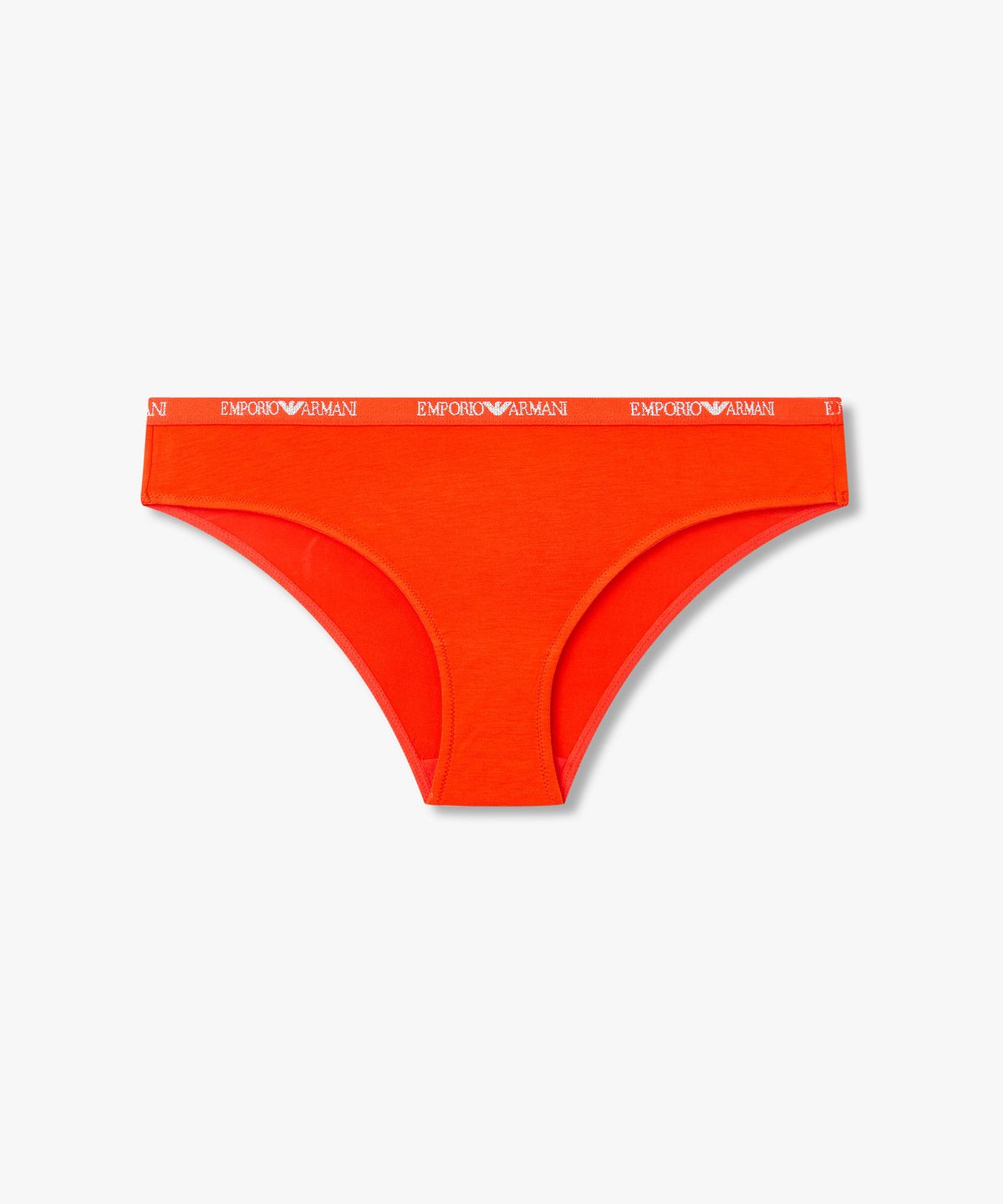 엠포리오 아르마니 언더웨어(EMPORIO ARMANI UNDERWEAR) 여성 메탈릭 로고 밴딩 브리프_다크 오렌지 0826111516