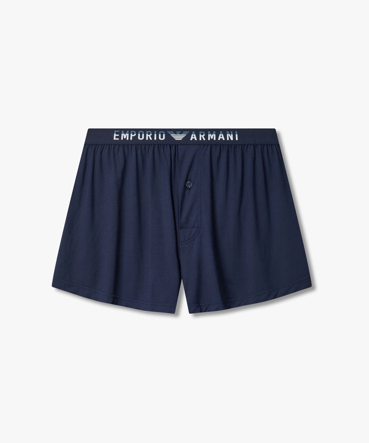 엠포리오 아르마니 언더웨어(EMPORIO ARMANI UNDERWEAR) 남성 톤온톤 자카드 로고 트렁크_네이비 0816112076