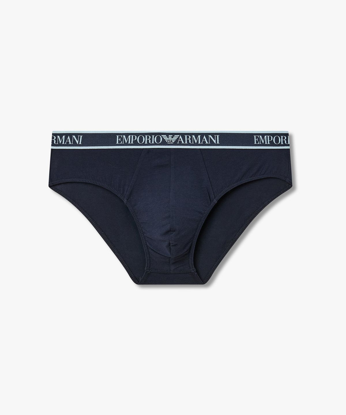 엠포리오 아르마니 언더웨어(EMPORIO ARMANI UNDERWEAR) 남성 라인 트림 배색 로고 프리프_네이비 08M6111320