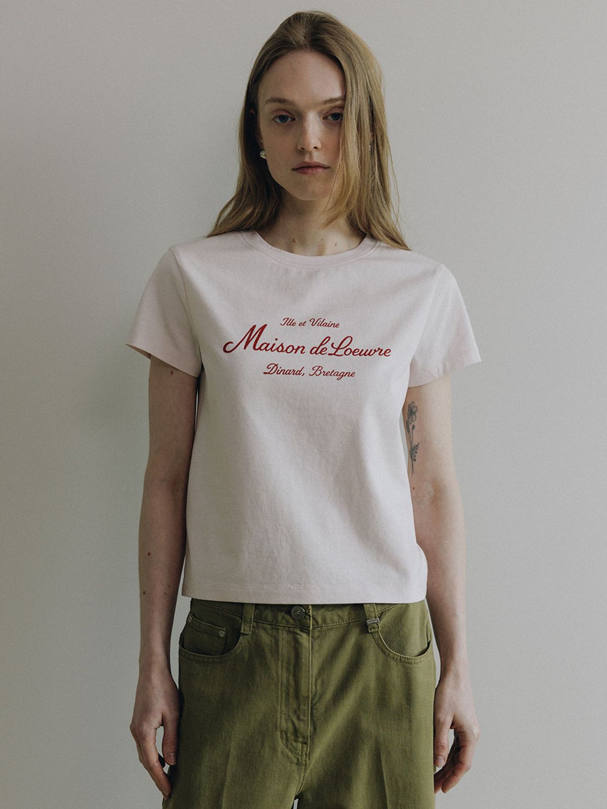 루에브르(LOEUVRE) Dinard Print Slim T-Shirt SW6ME762_2color