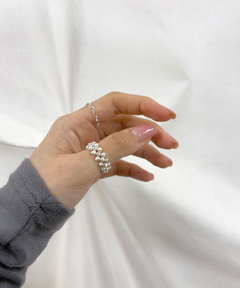Sanding silver beads ring (925 silver) +선물포장