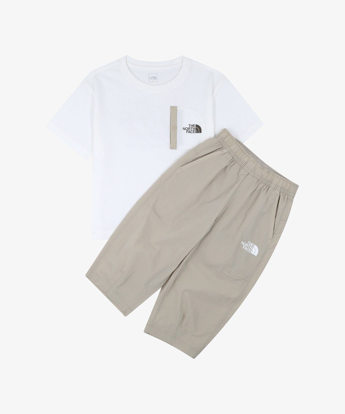 노스페이스 키즈(THE NORTH FACE KIDS) 키즈 하이크 카프리 크루 세트 NT7US14S_IVO