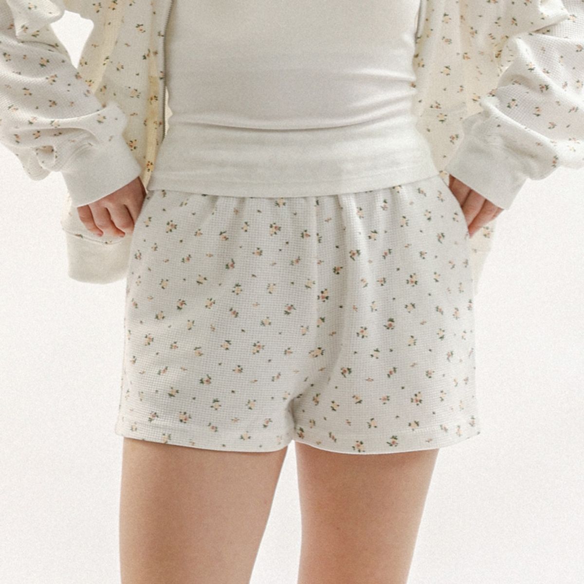 멜라니조이(MELANIE JOY) MJ_Pattern banding mini pants_2color