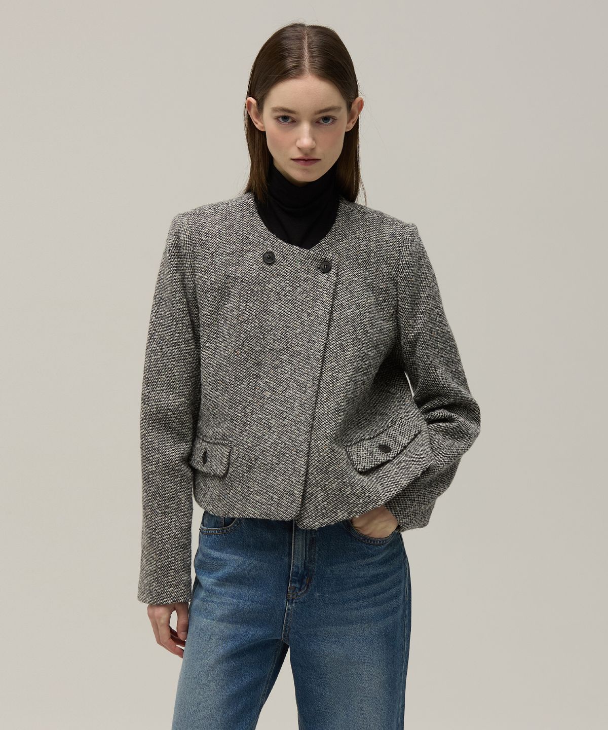 므아므(MMAM) Wool double tweed jacket