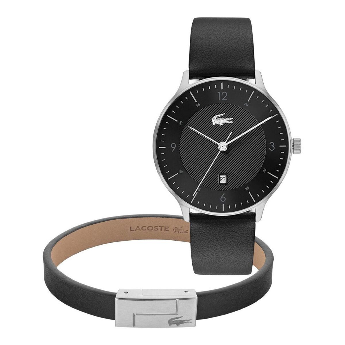 라코스테 워치(LACOSTE WATCHES) 12.12 남성 가죽 시계 팔찌 세트 2070019