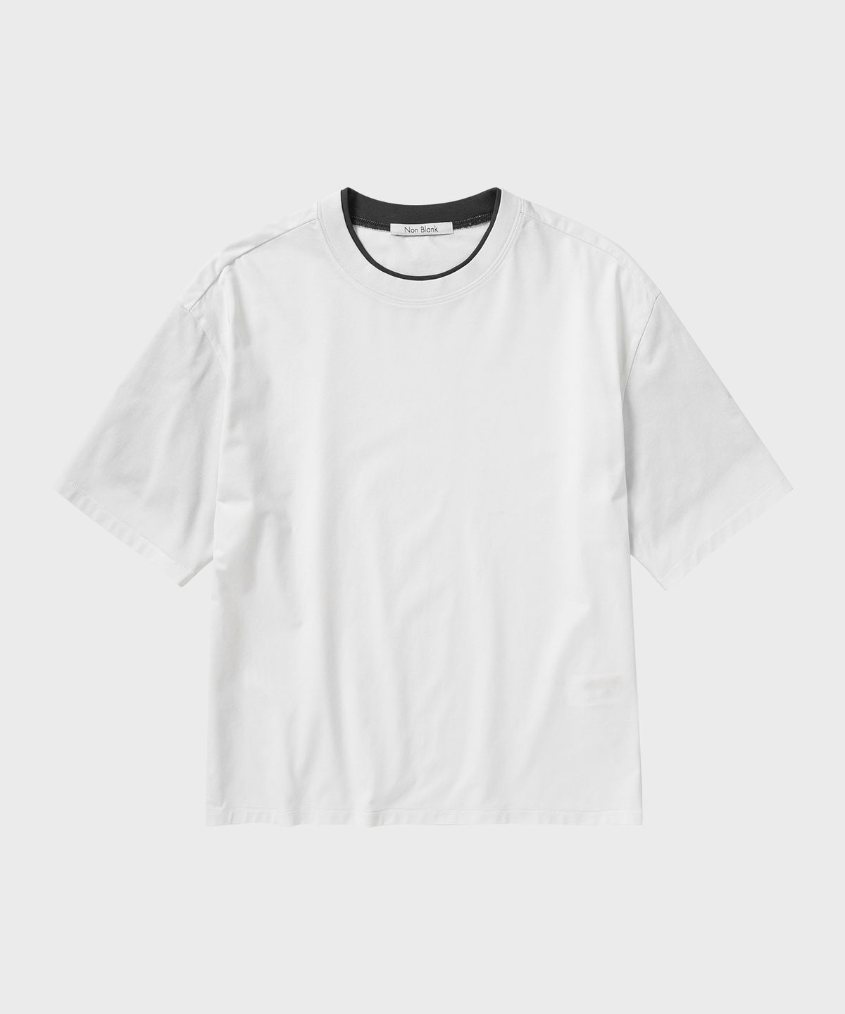넌블랭크(NONBLANK) 크롭 HS 티셔츠_WHITE