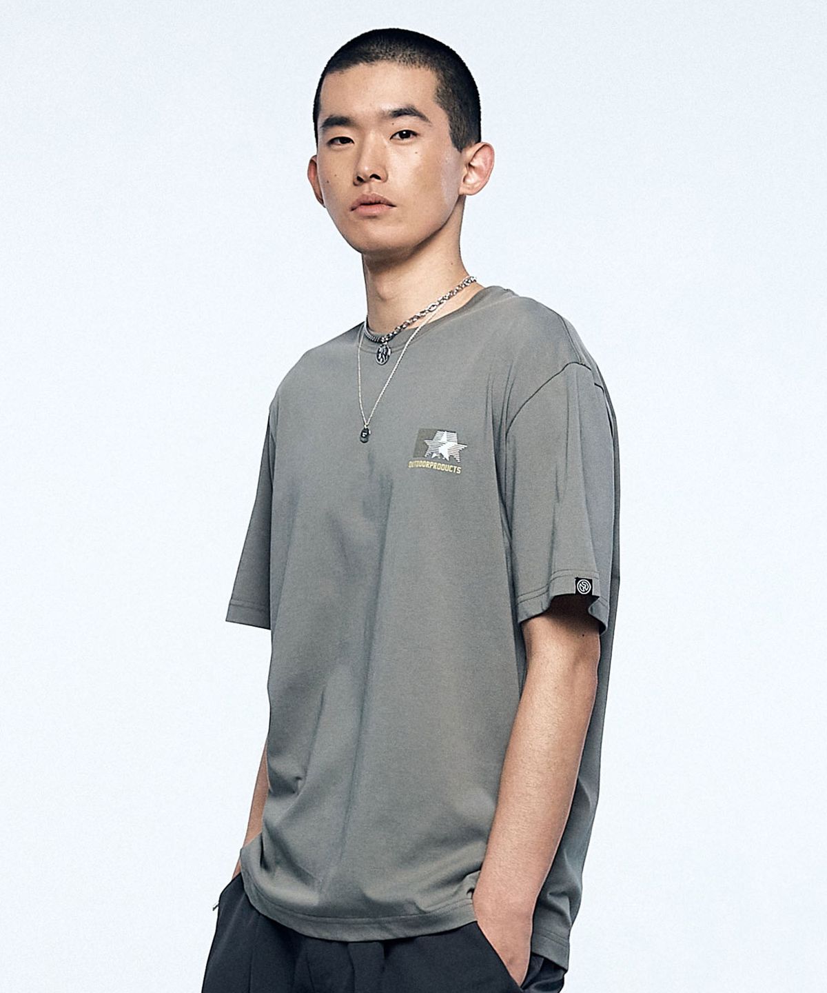 아웃도어 프로덕츠(OUTDOOR PRODUCTS) 빈티지 넘버링 로고 티셔츠 (카키)