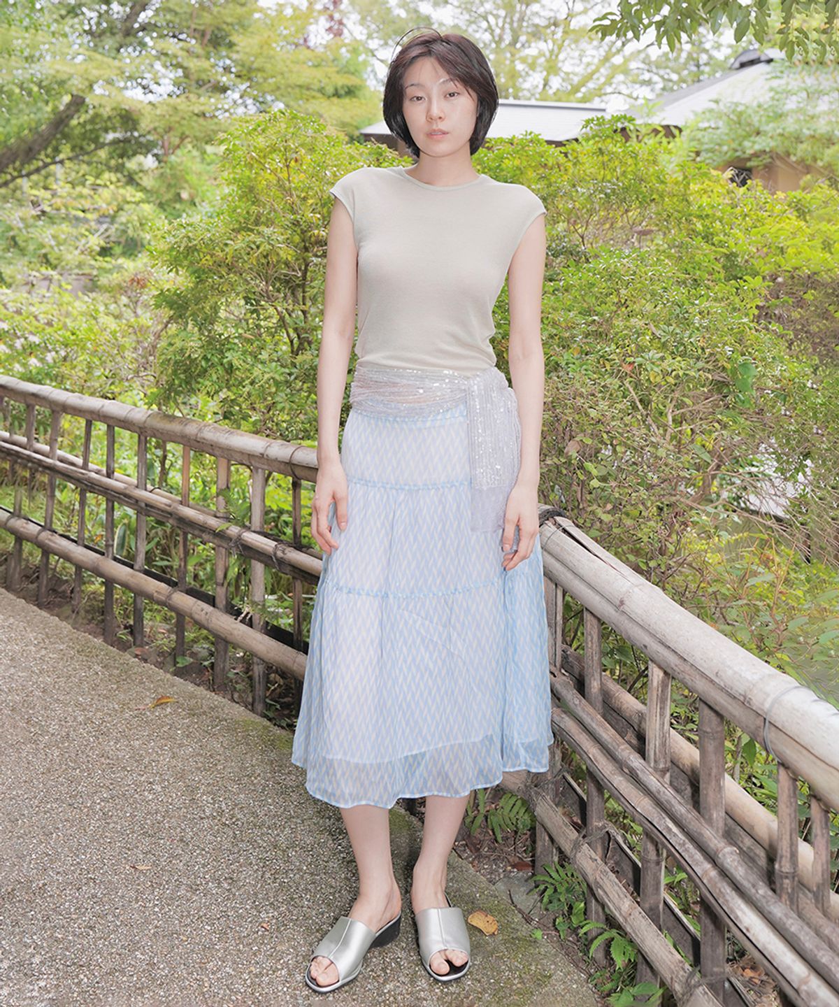 누아누(NUUANU) Hari Skirt_Sky Blue