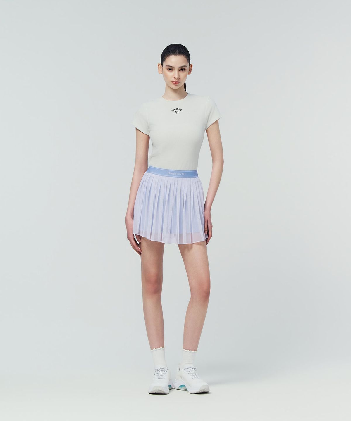 세르지오 타키니(SERGIO TACCHINI) W 타키니 플라잉 메쉬 스커트 (L.Indigo)