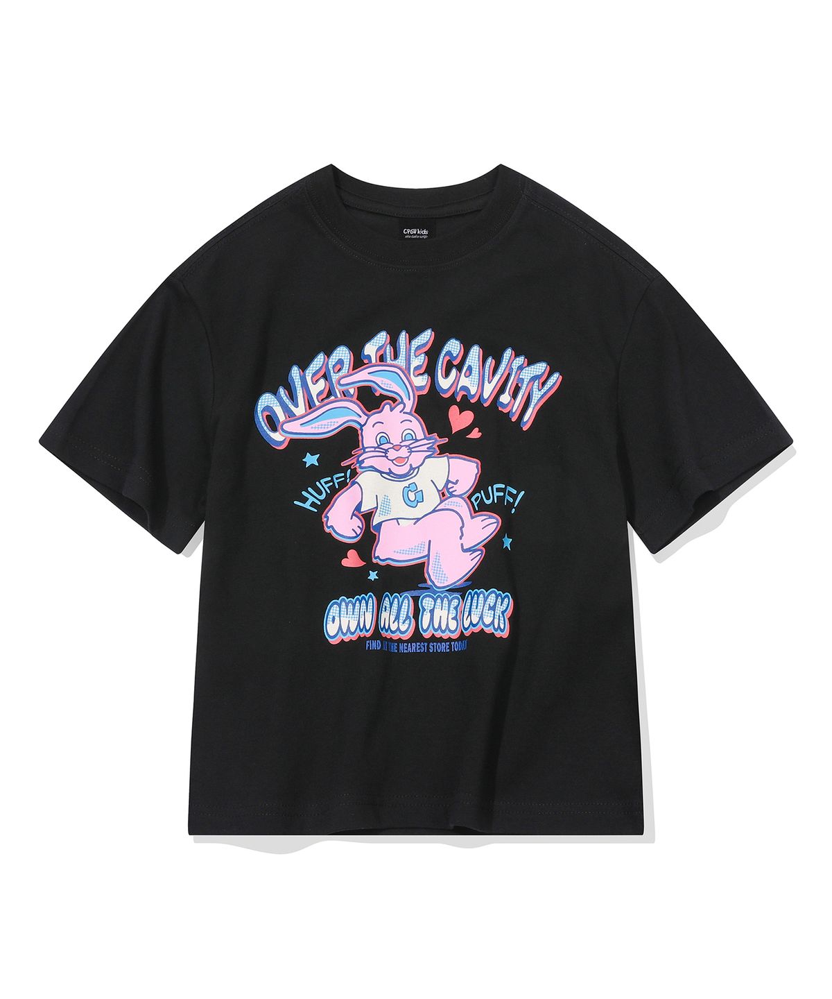 꼼파뇨 키즈(CPGN KIDS) KIDS 허프 홉피 반팔티 블랙