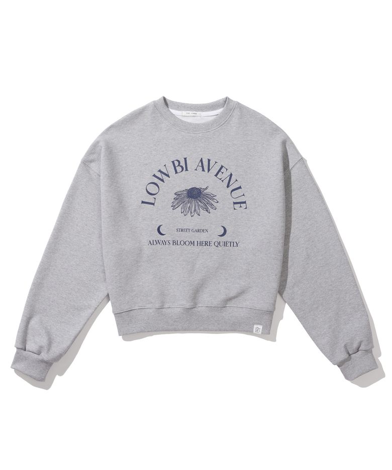 Dandelion flower sweat shirt _Melange Grey