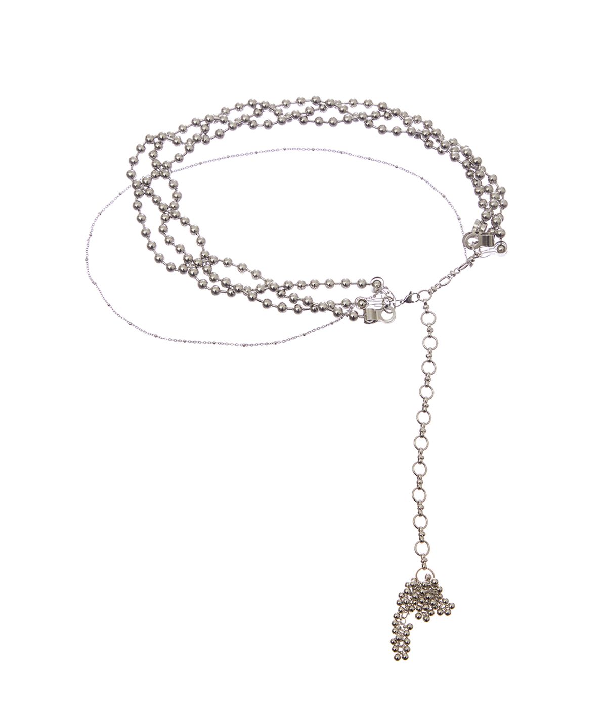 러브이즈트루(LUVISTRUE) SY BEAD CHAIN BELT(SILVER)