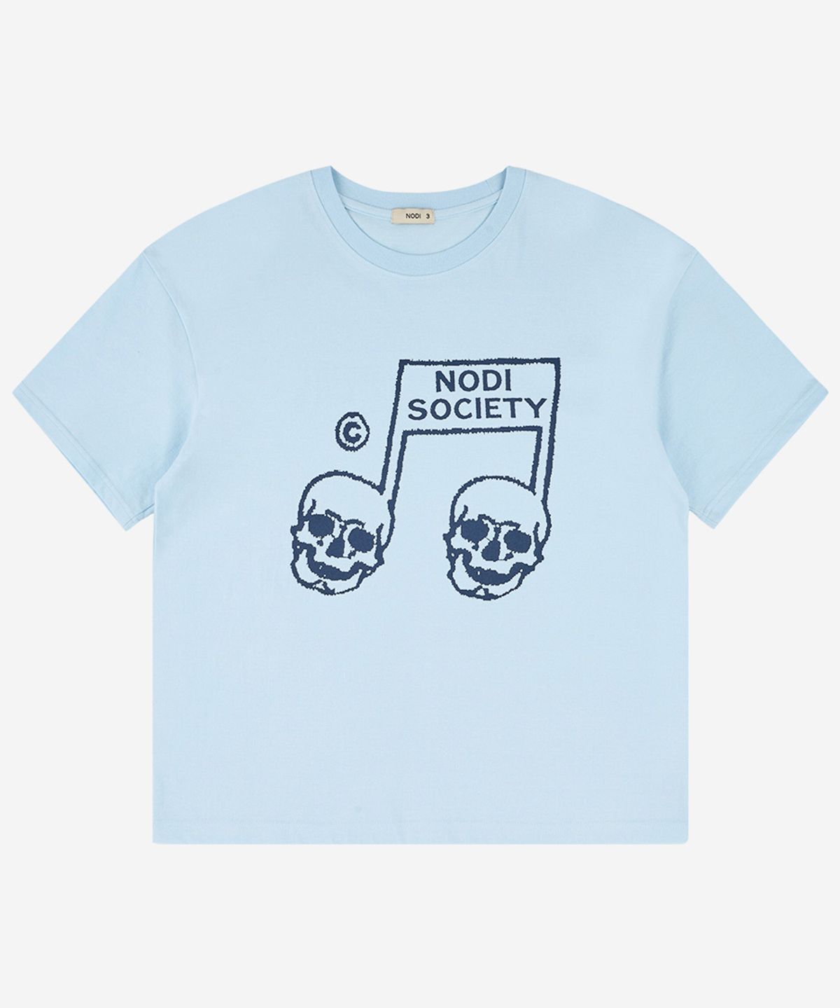 노디(NODI) Dead Sound Society crop Tee sky blue