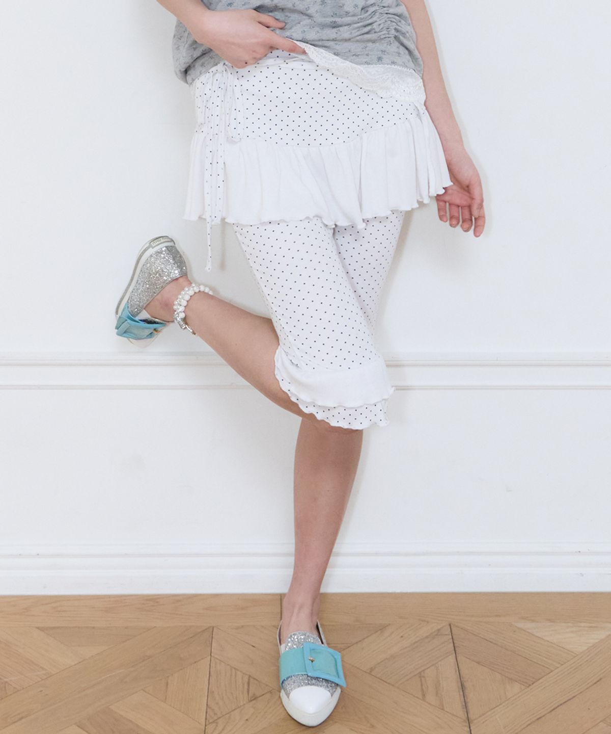 러브이즈트루(LUVISTRUE) SY LAYERED LEGGINGS(WHITE)