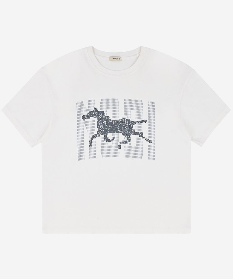 Loading Horse crop Tee ivory