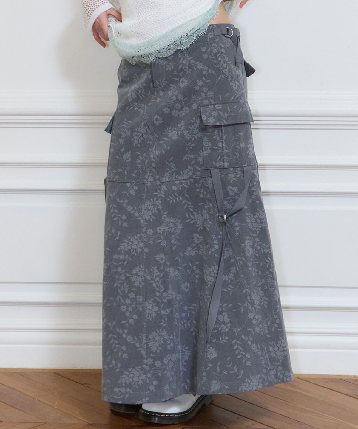 러브이즈트루(LUVISTRUE) SY CARGO LONG SKIRT(GRAY)