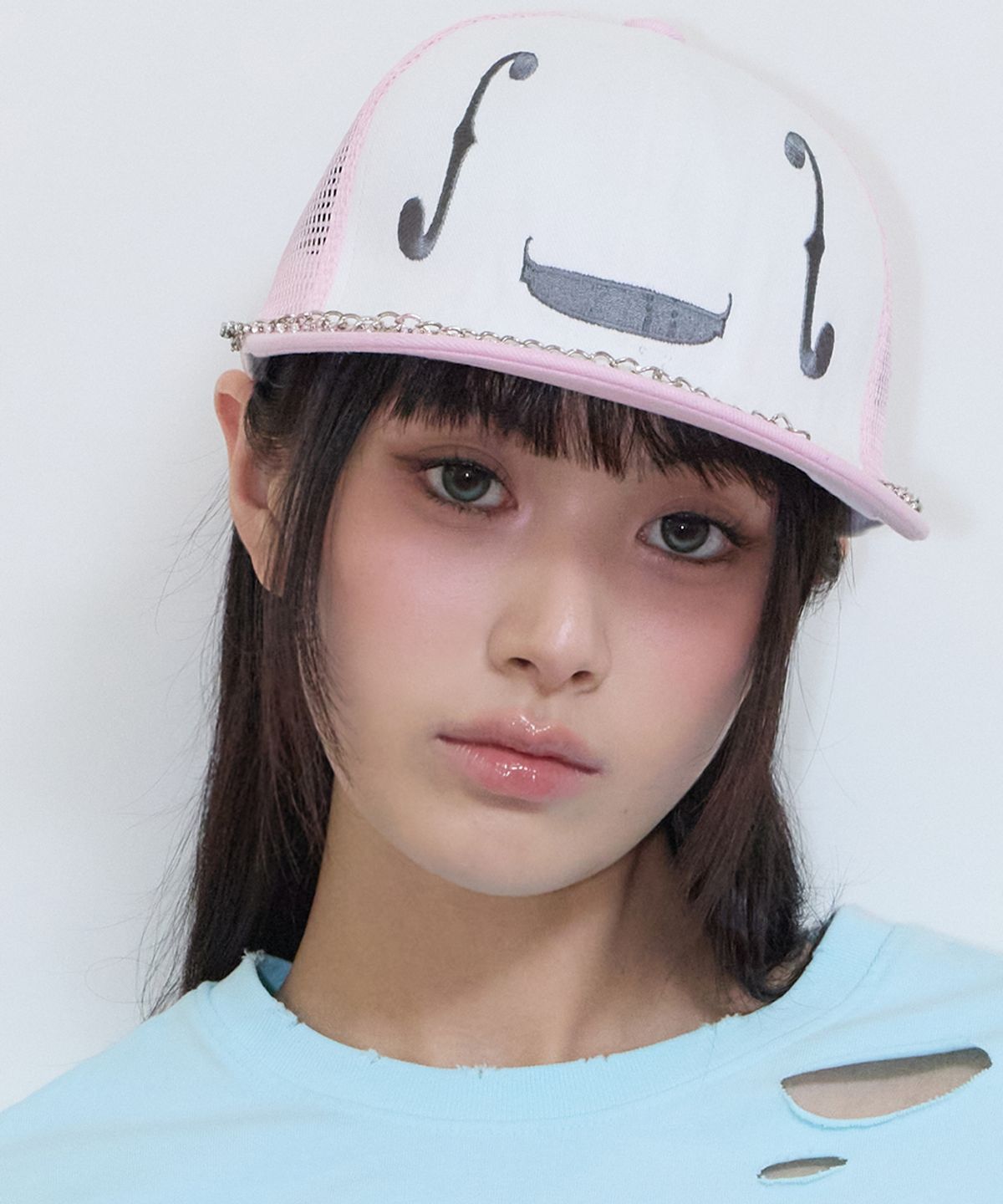 러브이즈트루(LUVISTRUE) SY MESH SNAPBACK(PINK)
